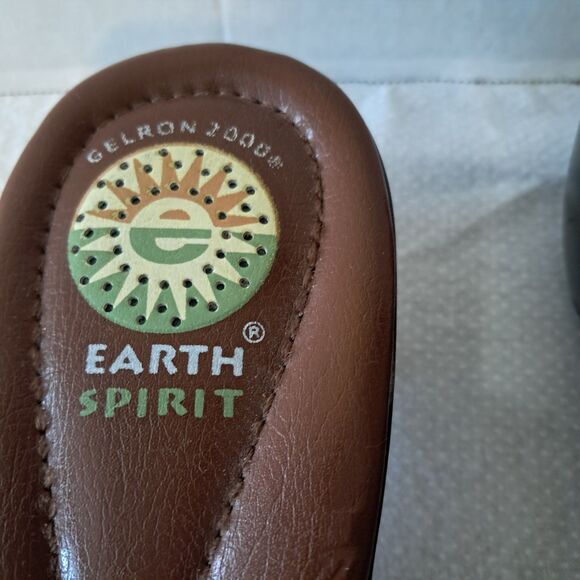 Earth Spirit Gelron 2000 Wedge Sandals Brown Leather Shoes Women size 9.5 - Picture 7 of 16
